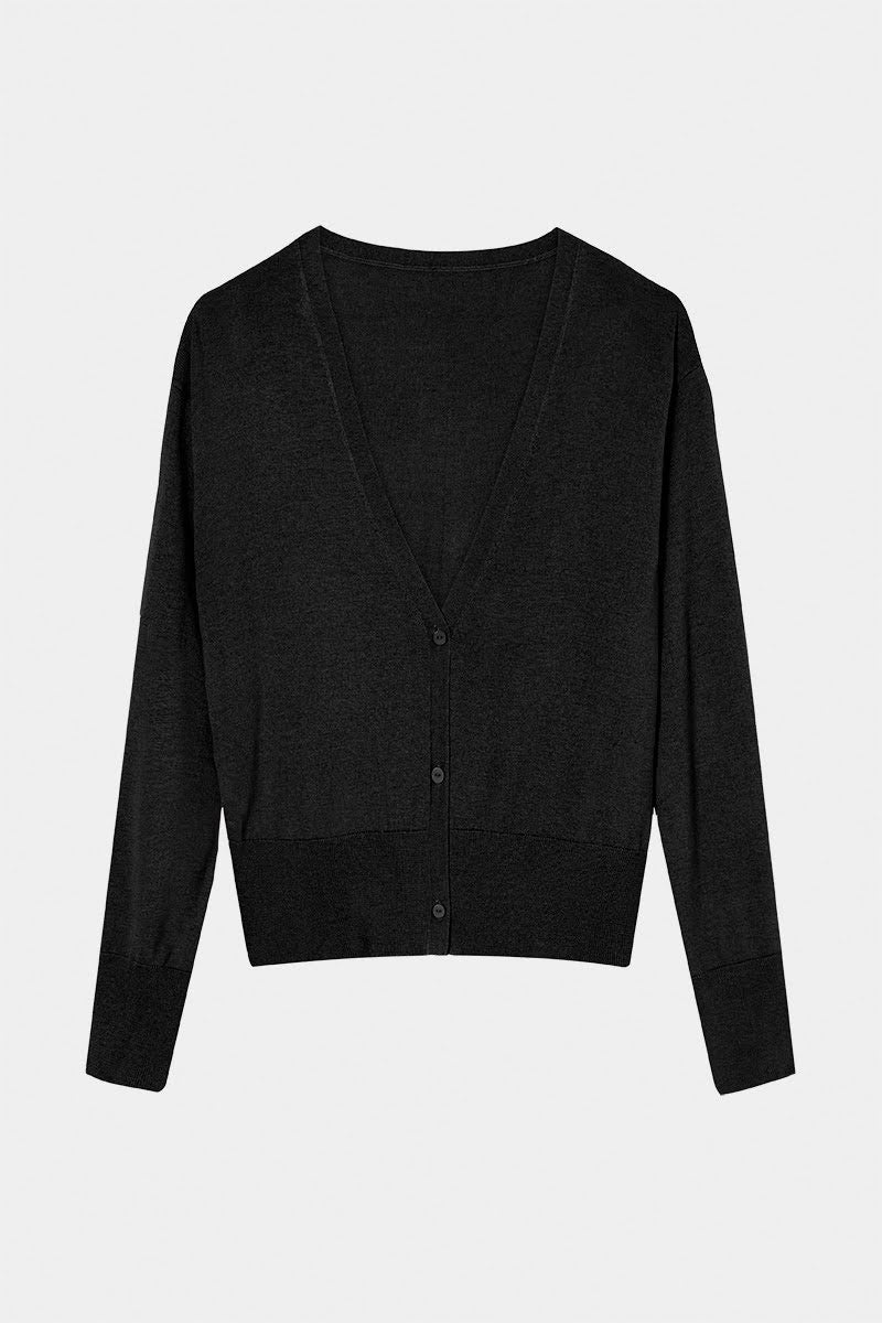 Short black cardigan outlet sweater