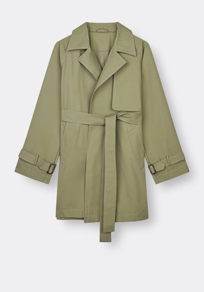 ジャケット・アウター YOKE REVERSIBLE TRENCH COAT SAGE GREEN YOKE Reversible Trench Coat Sage Green Trench