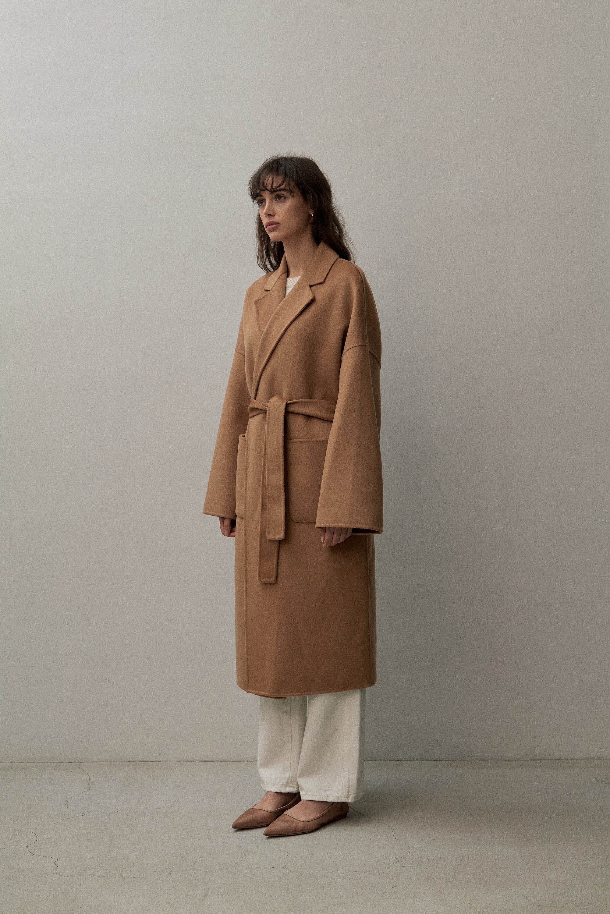 Camel sale boyfriend coat