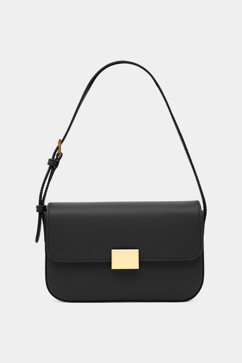 THE MINI SHOULDER BAG SMOOTH BLACK THE CURATED