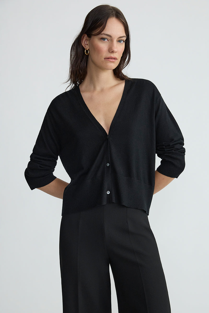 Silk cardigan clearance